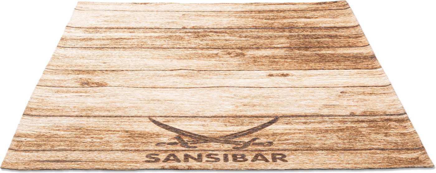 Sansibar Teppich Keitum 009, rechteckig, Höhe: 3 mm, Flachgewebe, Motiv Holzdielen & gekreuzte Säbel, auch in rund – Bild 3 von 5