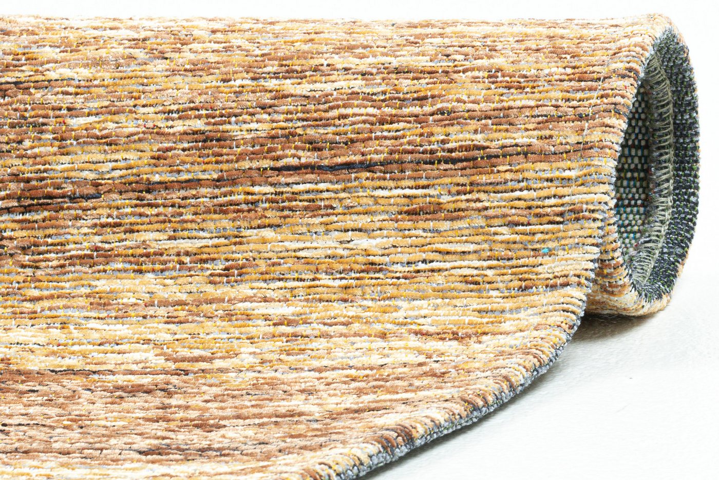 Sansibar Teppich Keitum 009, rund, Höhe: 3 mm, Flachgewebe, Motiv Holzdielen & gekreuzte Säbel – Bild 5 von 5