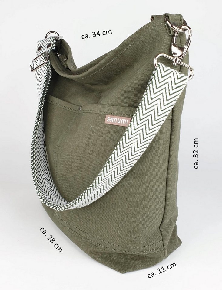 sanumi Umhängetasche Canvas Hobobag – Bild 5 von 5