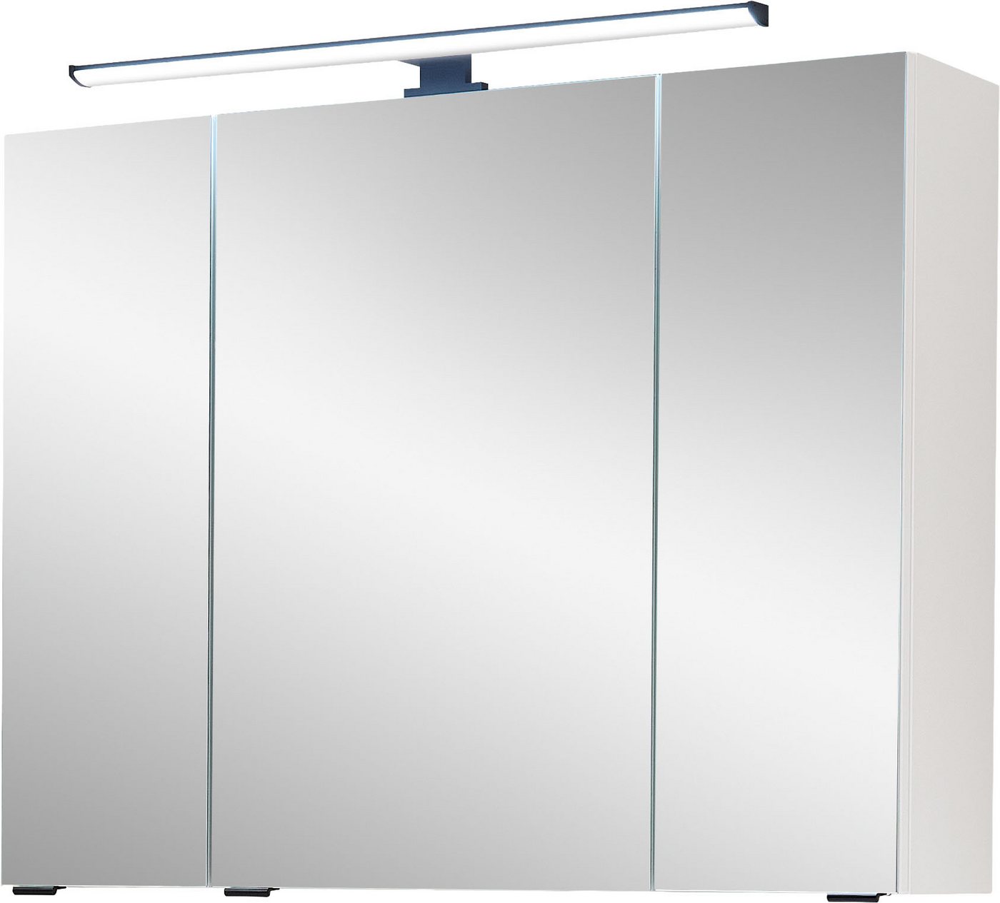 Saphir Badezimmerspiegelschrank Quickset 500, 3 Türen, 80cm breit, LED-Aufsatzleuchte inkl. Schalter und Steckdose – Bild 3 von 5
