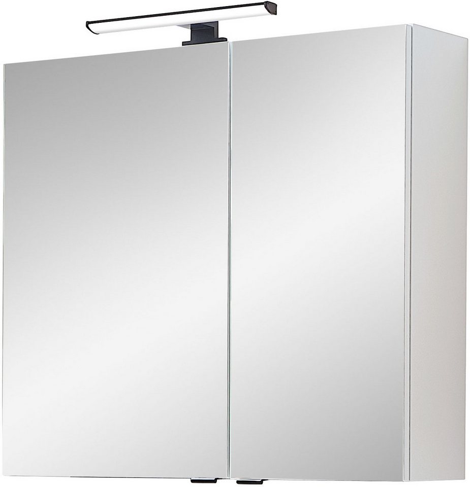 Saphir Badezimmerspiegelschrank Quickset 500, 2 Türen, 67cm breit, LED-Aufsatzleuchte inkl. Schalter und Steckdose – Bild 5 von 5