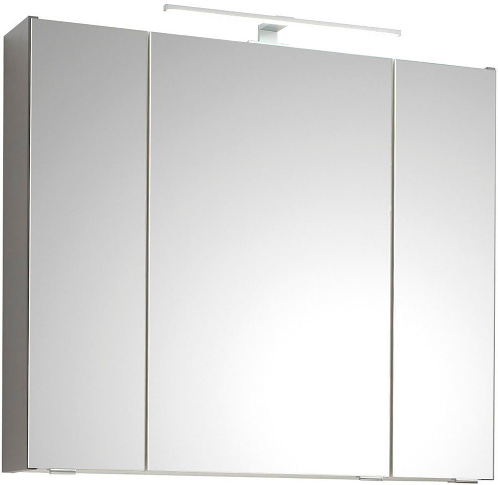 Saphir Badmöbel-Set Quickset 3-teilig, Keramik-Waschtisch und LED-Spiegelschrank, (5-St), mit Midischrank, 2 Türen, 1 Nische, 2 Schubladen, inkl. Türdämpfer – Bild 5 von 5