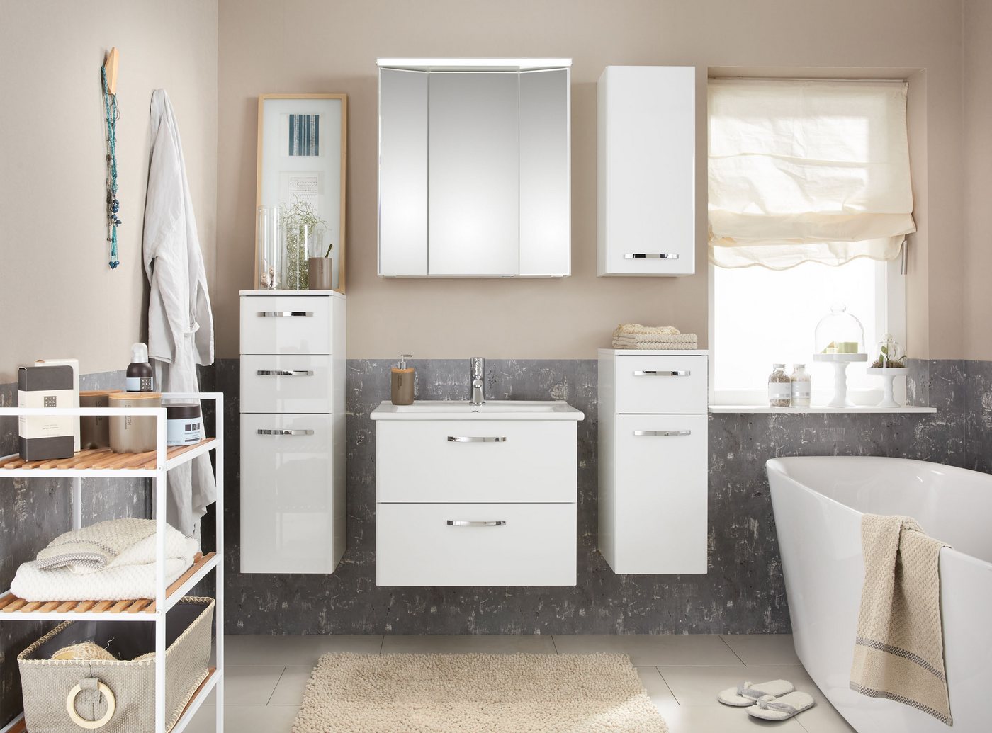 Saphir Hängeschrank Quickset 326, mit 1 Tür, 30cm breit (1-St) – Bild 2 von 4
