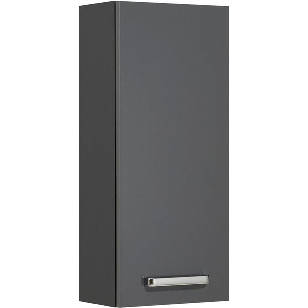 Saphir Hängeschrank Quickset Wand-Badschrank 25 cm breit mit 1 Tür und 2 Einlegeböden Badezimmer-Hängeschrank inkl. Türdämpfer, Griffe in Chrom Glanz