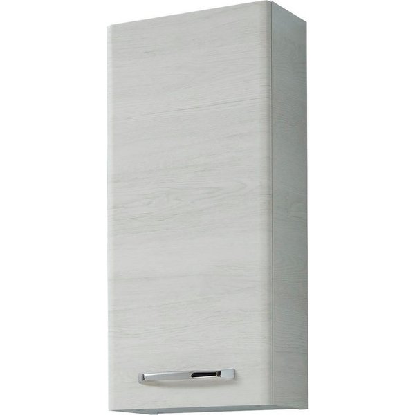 Saphir Hängeschrank Quickset Wand-Badschrank 30 cm breit mit 1 Tür und 2 Glas-Einlegeböden Badezimmer-Hängeschrank inkl. Türdämpfer, Griffe in Chrom Glanz