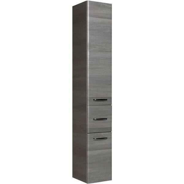Saphir Hochschrank Quickset Badschrank 30 cm breit, 2 Türen, 1 Schublade, 3 Einlegeböden Badezimmer-Hochschrank inkl. Türdämpfer, Griffe in Chrom glänzend