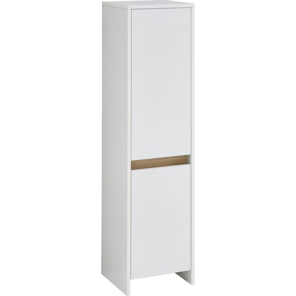 Saphir Midischrank Quickset 100, Badschrank 32,4 cm breit, 2 Türen 2 Einlegeböden, Badezimmer-Midischrank, mit Akzentfuge