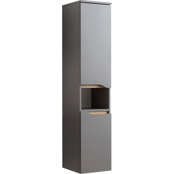 Saphir Midischrank Quickset Badschrank 30 cm breit, 2 Türen, 1 Nische, 2 Einlegeböden Badezimmer-Midischrank inkl. Türdämpfer, grifflos