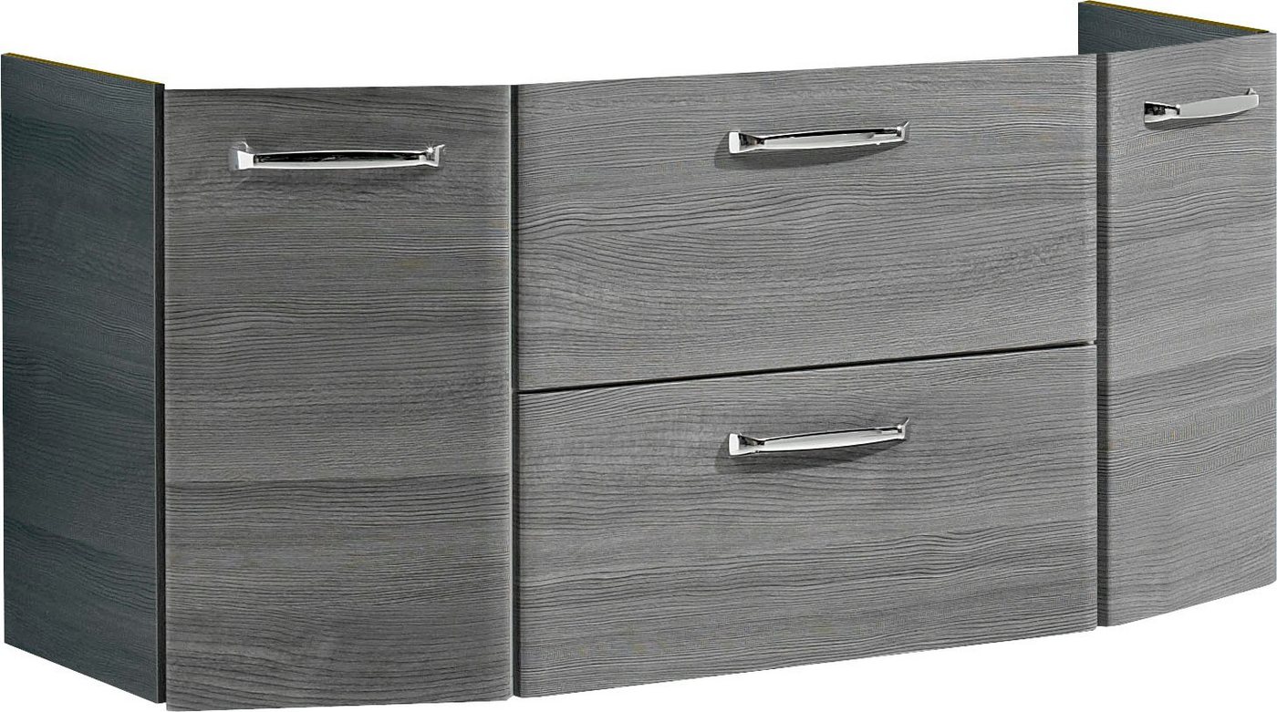 Saphir Waschtisch Quickset Waschplatz, Mineralmarmor-Waschtisch, 112 cm breit, 2 Türen, Unterschrank mit Waschbecken, inkl. Türdämpfer, Griffe Chrom Glanz – Bild 5 von 5