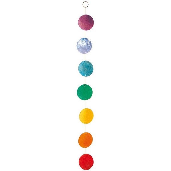 Saraswati Hängedekoration Muschelmobile regenbogenfarben 50cm