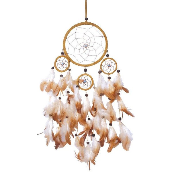 Saraswati Traumfänger Traumfänger Mobile mit 4TF Leder 40cm