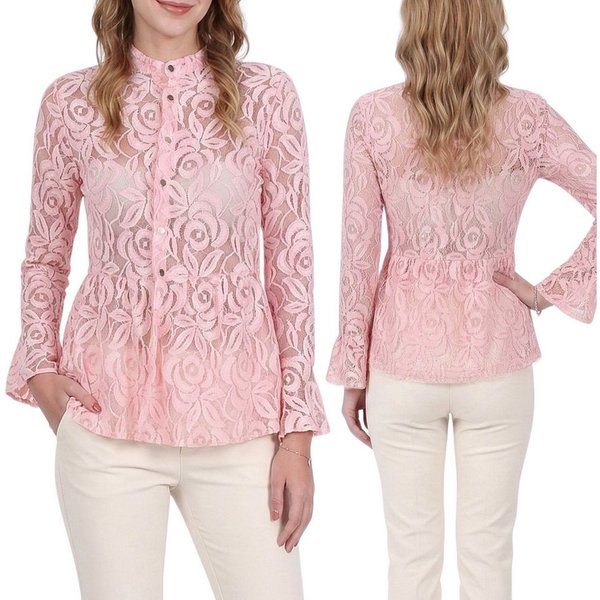 Sarcia.eu Blusentop John Zack Hellpinke Bluse aus Spitze