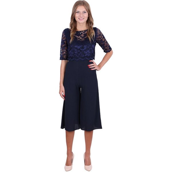 Sarcia.eu Culotte-Overall John Zack Dunkelblauer Overall aus Spitze L