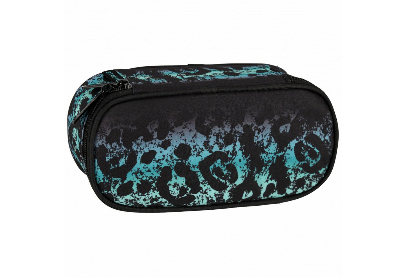 Sarcia.eu Federmäppchen Schwarzes Federmäppchen mit Leopardenmuster, Reißverschluss 22x6x10cm – Bild 2 von 5