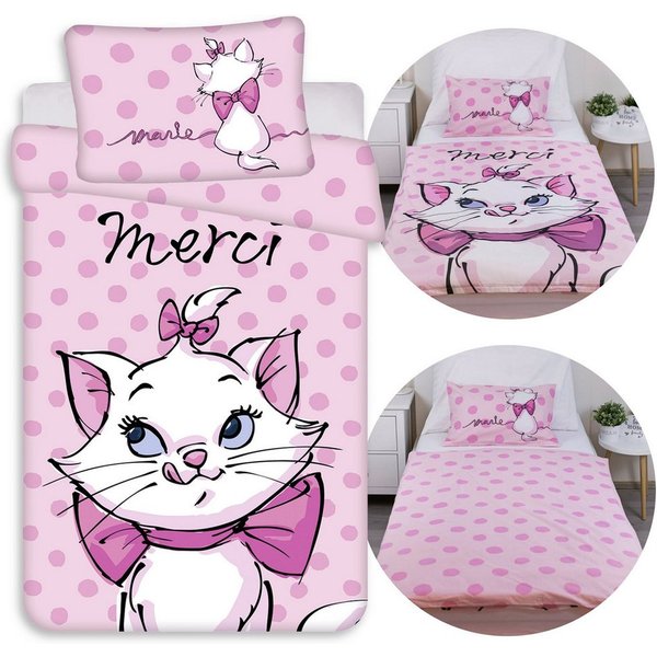 Sarcia.eu Kinderbettwäsche DISNEY Katze Marie Mädchenbettwäsche, 100 x 135 + 40 x 60 cm