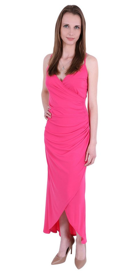 Sarcia.eu Maxikleid Pinkes, gefältetes Maxikleid, neonfarbig John Zack S – Bild 4 von 5