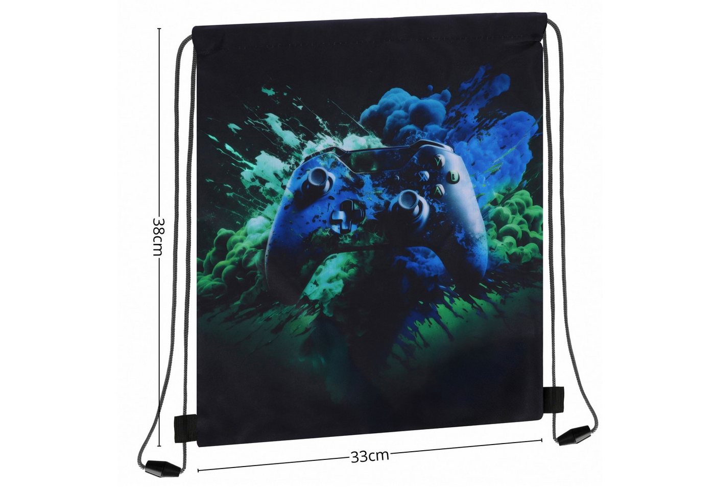 Sarcia.eu Turnbeutel Gaming Turnbeutel schwarz, Sportbeutel für Schule 38×33 cm – Bild 5 von 5