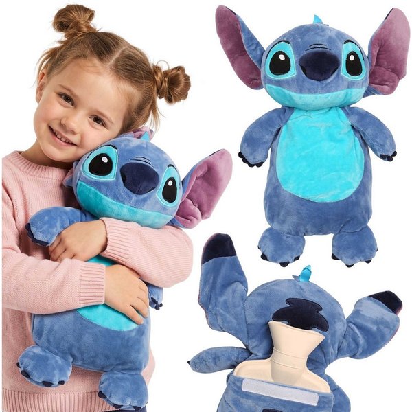 Sarcia.eu Wärmflasche DISNEY Stitch Wärmflasche mit Plüschbezug, 750 ml, Maskottchen-Design