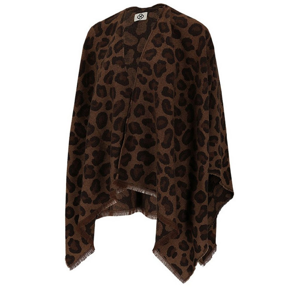 Sarlini Strickponcho mit langen Ärmeln, aus Polyester, lockere Passform – Bild 2 von 3