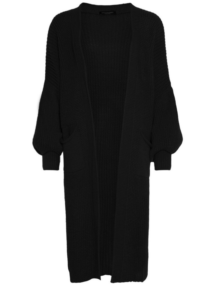 SASSYCLASSY Longstrickjacke Oversize Strickjacke Damen lang Elegant Winter Lässiger Maxi Cardigan aus weichem Grobstrick mit Ballonärmeln – Bild 2 von 5