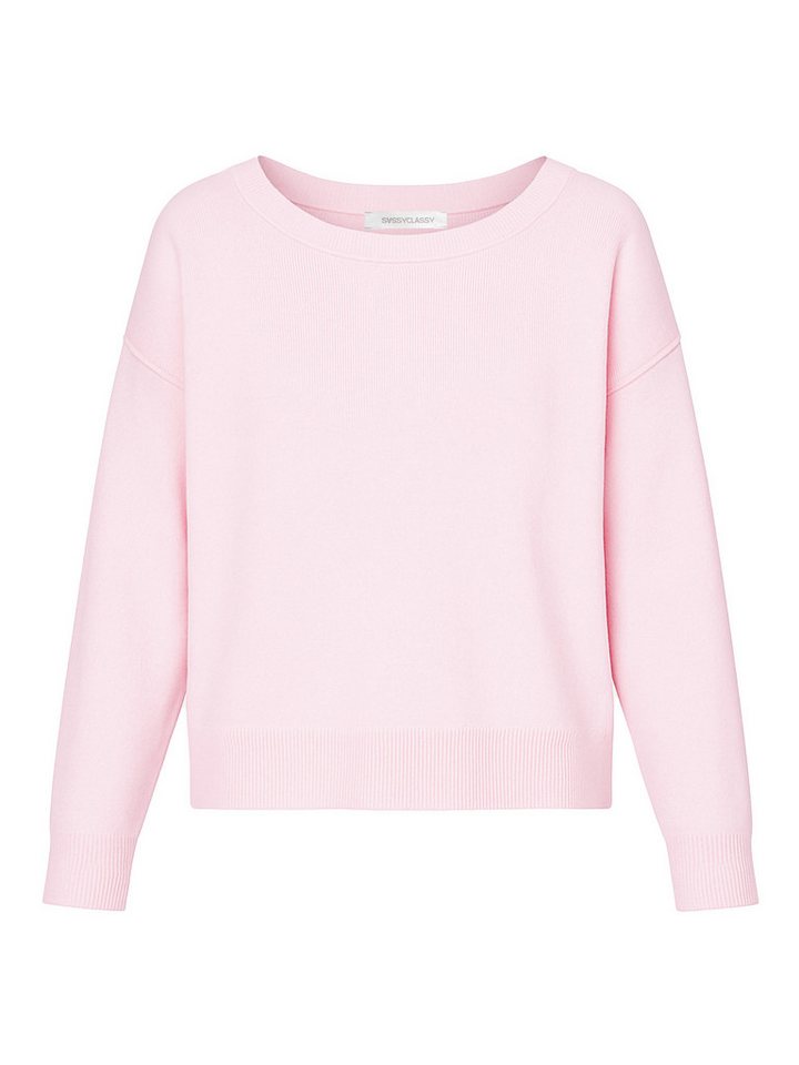 SASSYCLASSY Strickpullover Oversize Baumwoll-Pullover für Damen Pullover mit dekorativen Außennähten im leicht kastigen Schnitt – Bild 2 von 5