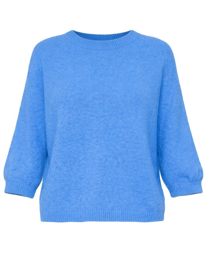 SASSYCLASSY Strickpullover Strickoberteil für Damen Weicher Pullover mit halblangen Ärmeln und Rundhalsausschnitt – Bild 3 von 5
