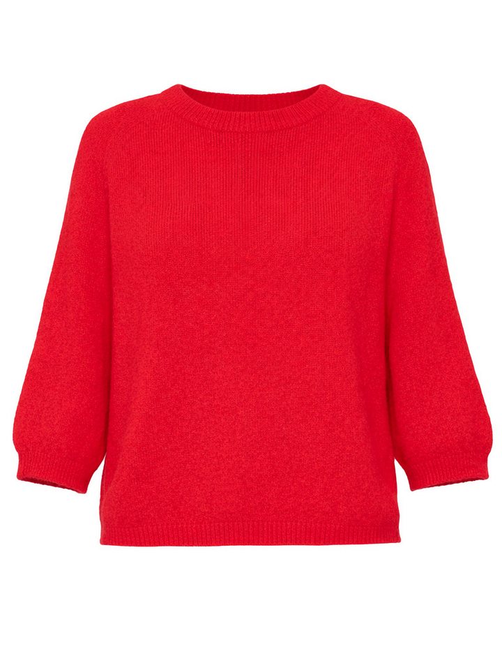 SASSYCLASSY Strickpullover Strickoberteil für Damen Weicher Pullover mit halblangen Ärmeln und Rundhalsausschnitt – Bild 3 von 5