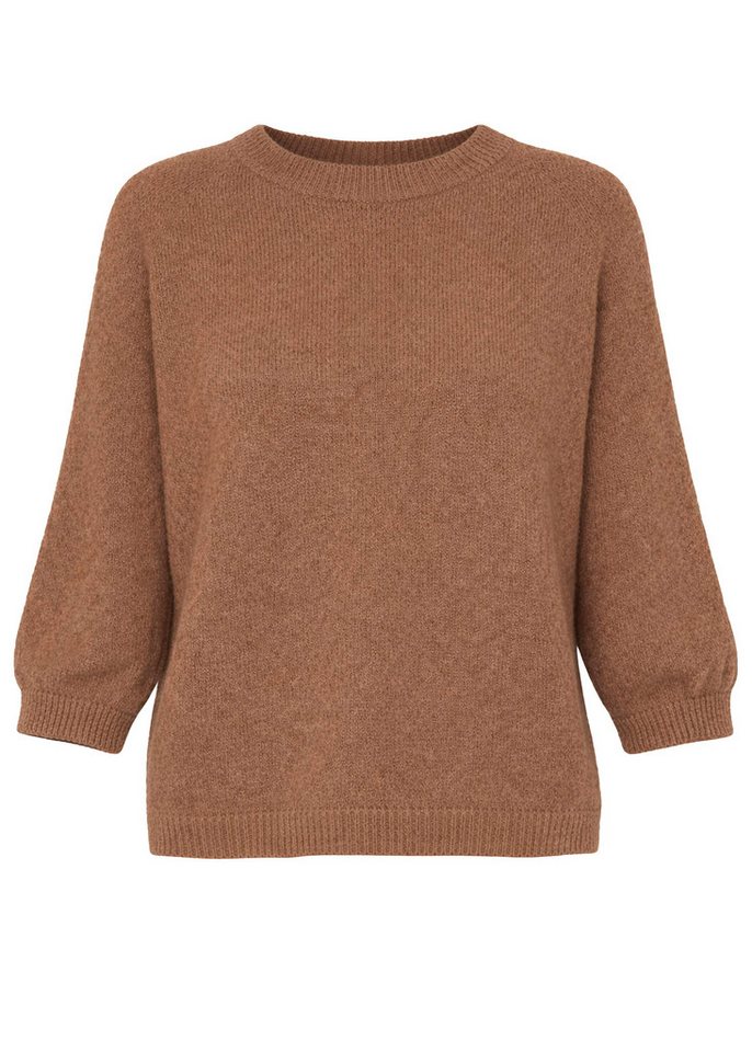 SASSYCLASSY Strickpullover Strickoberteil für Damen Weicher Pullover mit halblangen Ärmeln und Rundhalsausschnitt – Bild 3 von 5