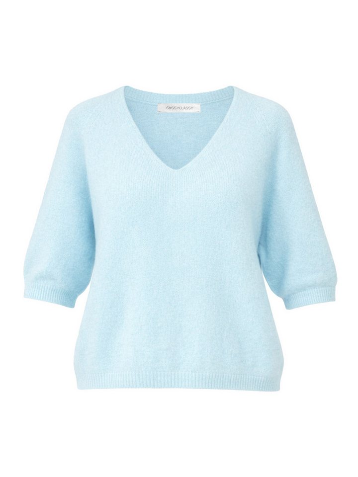SASSYCLASSY Strickpullover Strickoberteil mit halblangen Ärmeln für Damen 66 – Bild 2 von 5