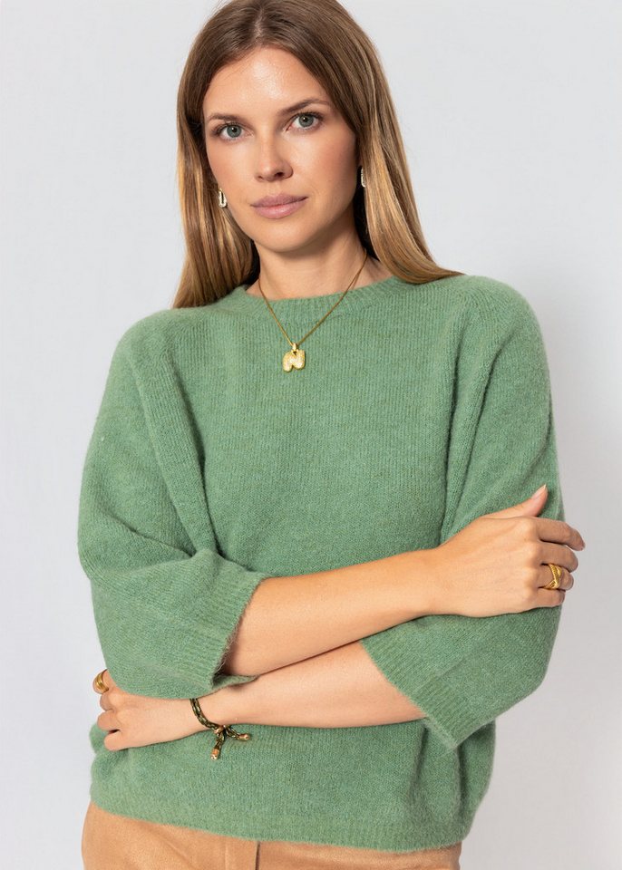 SASSYCLASSY Strickpullover Strickoberteil mit halblangen Ärmeln für Damen 61 – Bild 3 von 5