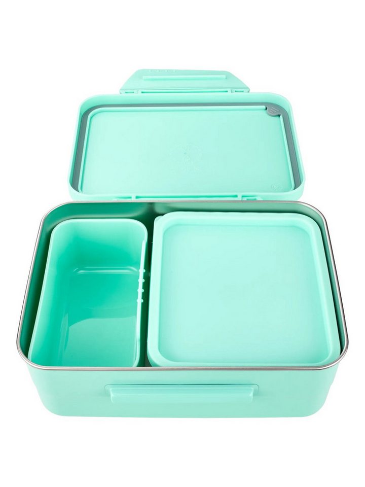 Satch Lunchbox Edelstahl Brotdose, Edelstahl, (Edelstahl Brotdose, 3-tlg., 1x Brotdose, 1x Trennfach), spülmaschinengeeignet bis 45 Grad, Handwäsche empfohlen – Bild 3 von 3