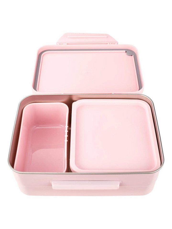 Satch Lunchbox Edelstahl Brotdose, Edelstahl, (Edelstahl Brotdose, 3-tlg., 1x Brotdose, 1x Trennfach), spülmaschinengeeignet bis 45 Grad, Handwäsche empfohlen – Bild 3 von 4