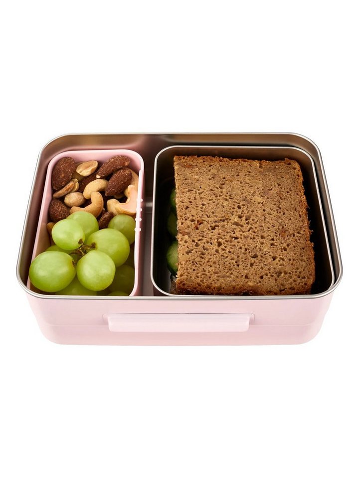 Satch Lunchbox Edelstahl Brotdose, Edelstahl, (Edelstahl Brotdose, 3-tlg., 1x Brotdose, 1x Trennfach), spülmaschinengeeignet bis 45 Grad, Handwäsche empfohlen – Bild 4 von 4