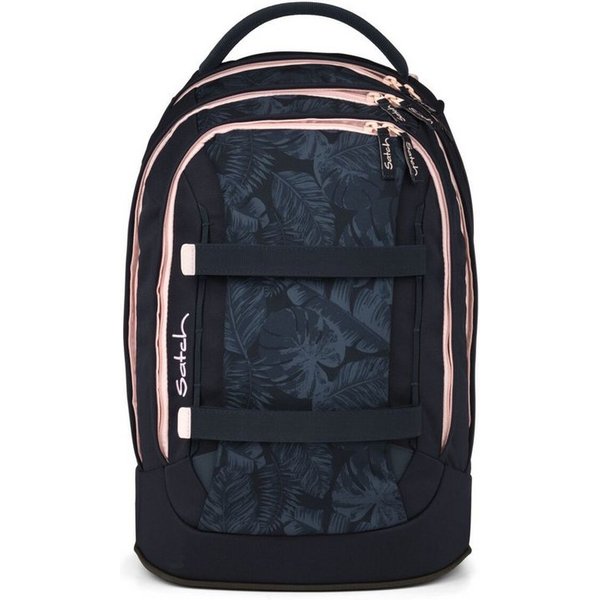 Satch Schulranzen Schulrucksack PACK Midnight Jungle (1 Stück), ergonomisch, Your-Size-System, 5 Fächer