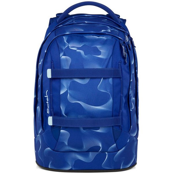 Satch Schulranzen Schulrucksack PACK Vibrant Blue (1 Stück), ergonomisch, Your-Size-System: auf Körpergröße anpassbar