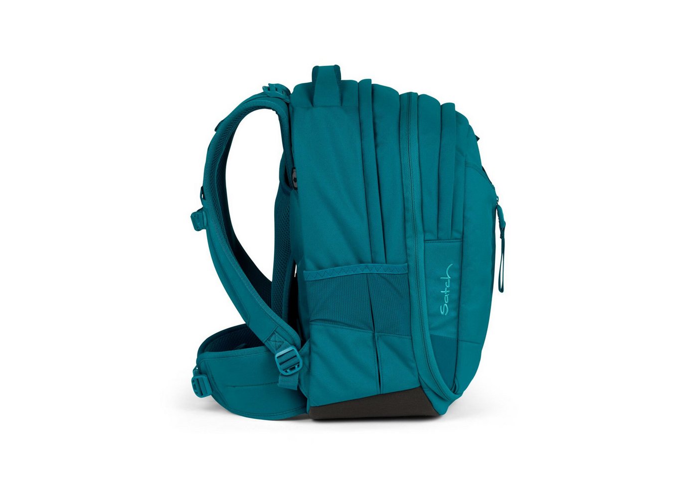 Satch Schulranzen Schulrucksack-Set MATCH Deep Petrol 3-teilig, Kollektion 2024 (3-teilig), Laptop-Fach, Your-Size-System, Schulranzen – Bild 4 von 5