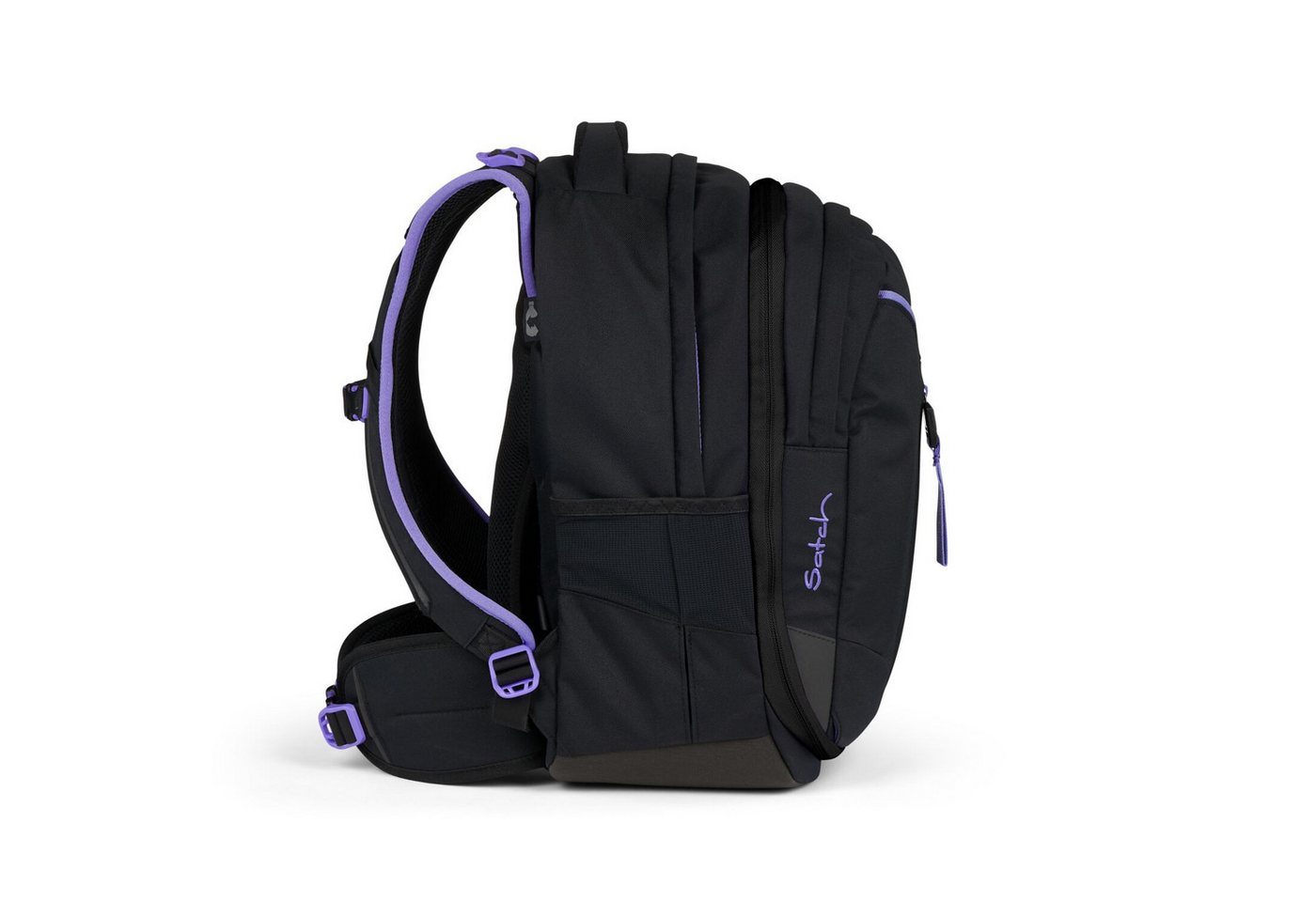 Satch Schulranzen Schulrucksack-Set MATCH Purple Phantom 2-teilig, Kollektion 2024 (2-teilig), Laptop-Fach, Your-Size-System, Schulranzen – Bild 4 von 5
