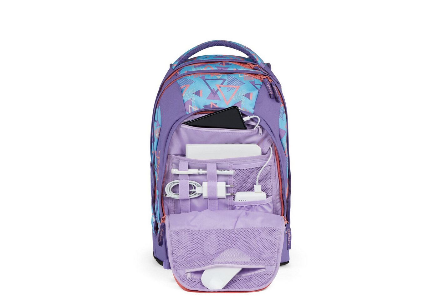 Satch Schulranzen Schulrucksack-Set PACK 80s Dance 3-teilig, Kollektion 2024 (3-teilig), Laptop-Fach, Your-Size-System, Schulranzen – Bild 2 von 5