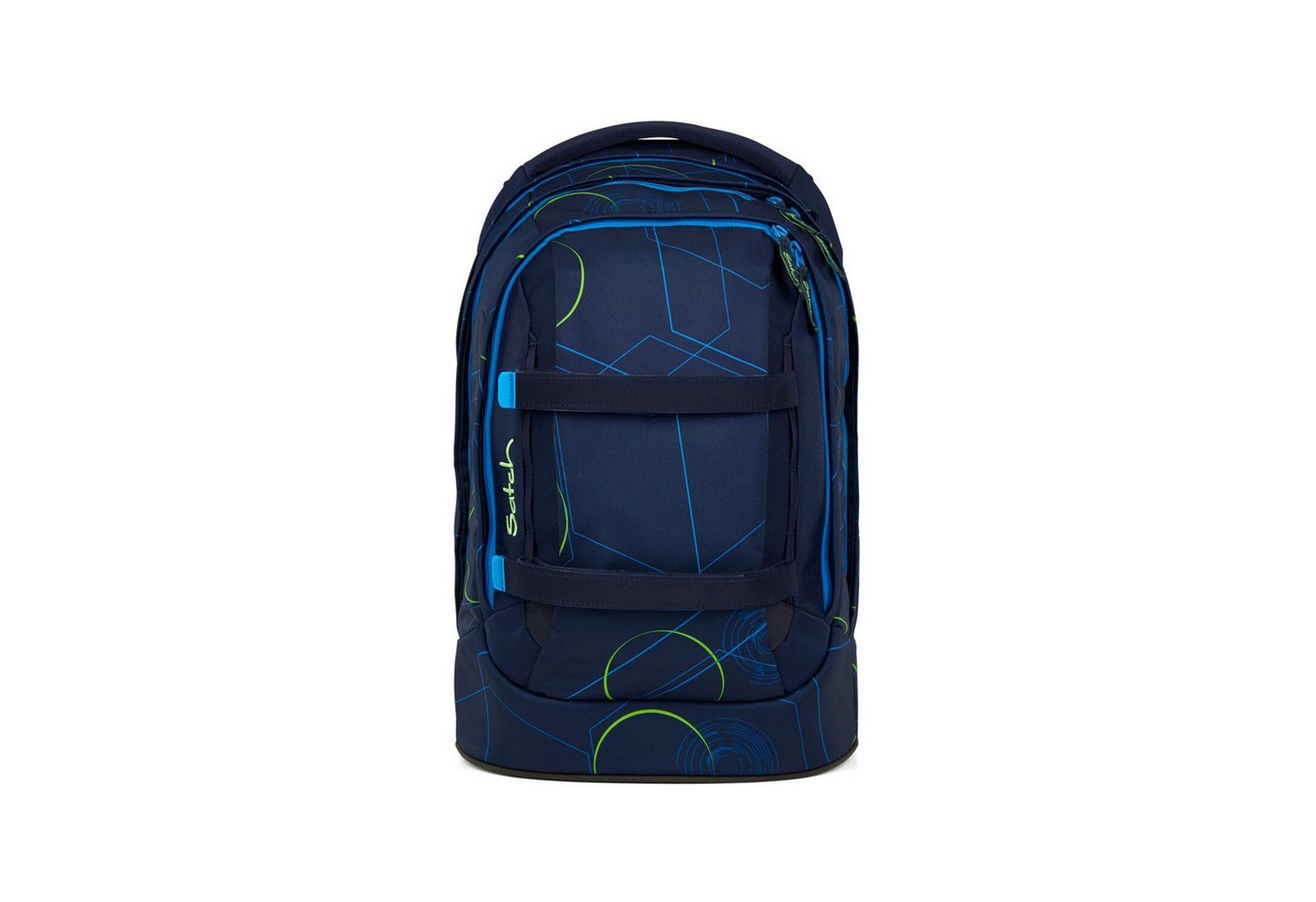 Satch Schulranzen Schulrucksack-Set PACK Blue Tech 3-teilig (3-teilig), ergonomisch, Your-Size-System: auf Körpergröße anpassbar – Bild 3 von 5