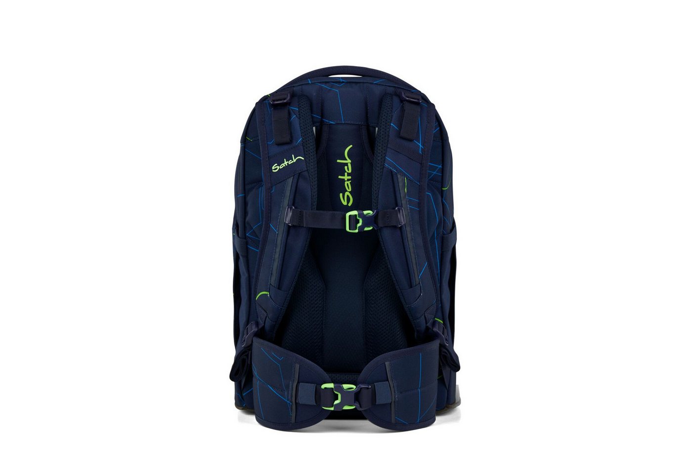 Satch Schulranzen Schulrucksack-Set PACK Blue Tech 3-teilig (3-teilig), ergonomisch, Your-Size-System: auf Körpergröße anpassbar – Bild 5 von 5
