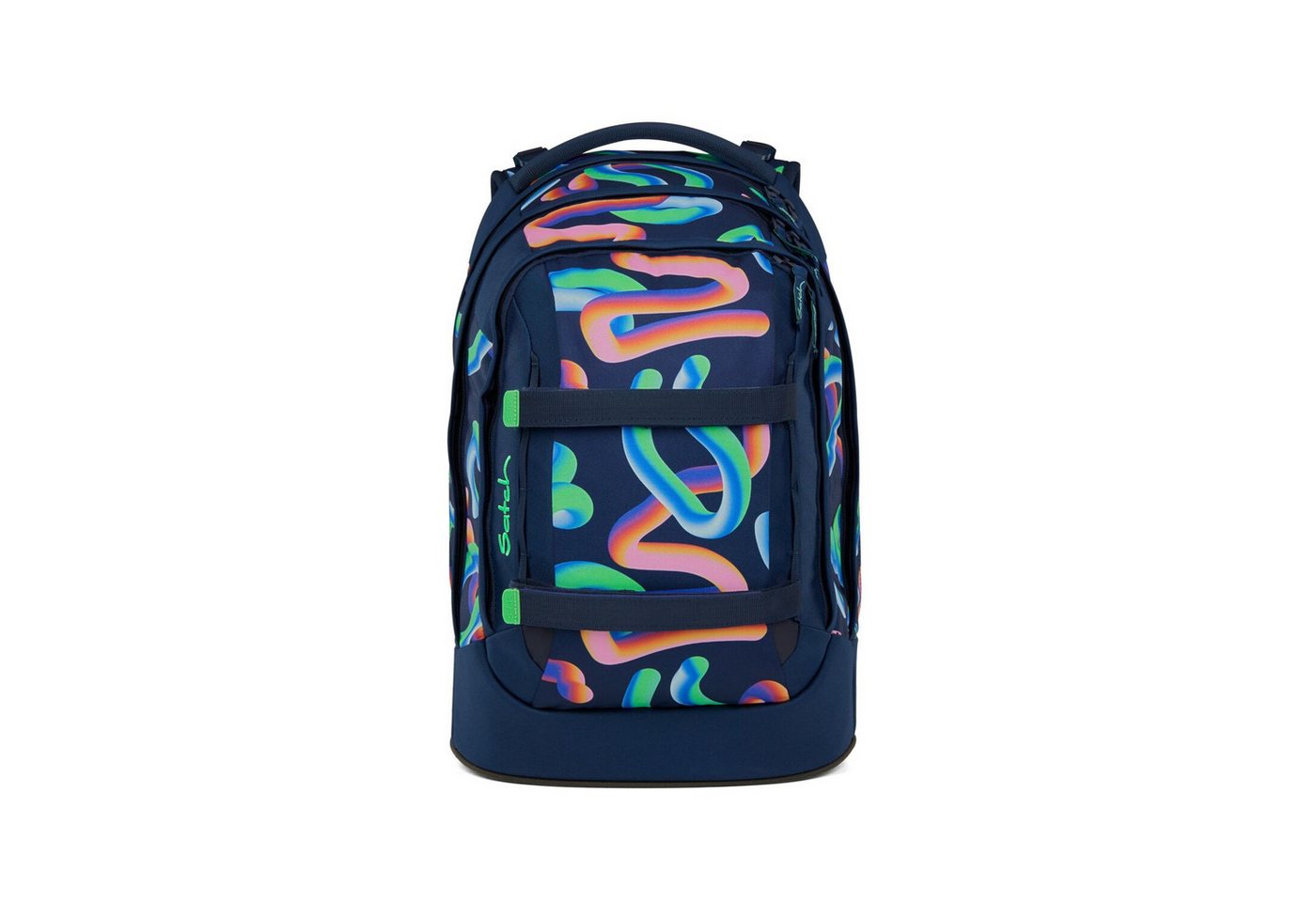 Satch Schulranzen Schulrucksack-Set PACK Crazy Twist 3-teilig (3-teilig), ergonomisch, Your-Size-System: auf Körpergröße anpassbar – Bild 2 von 5