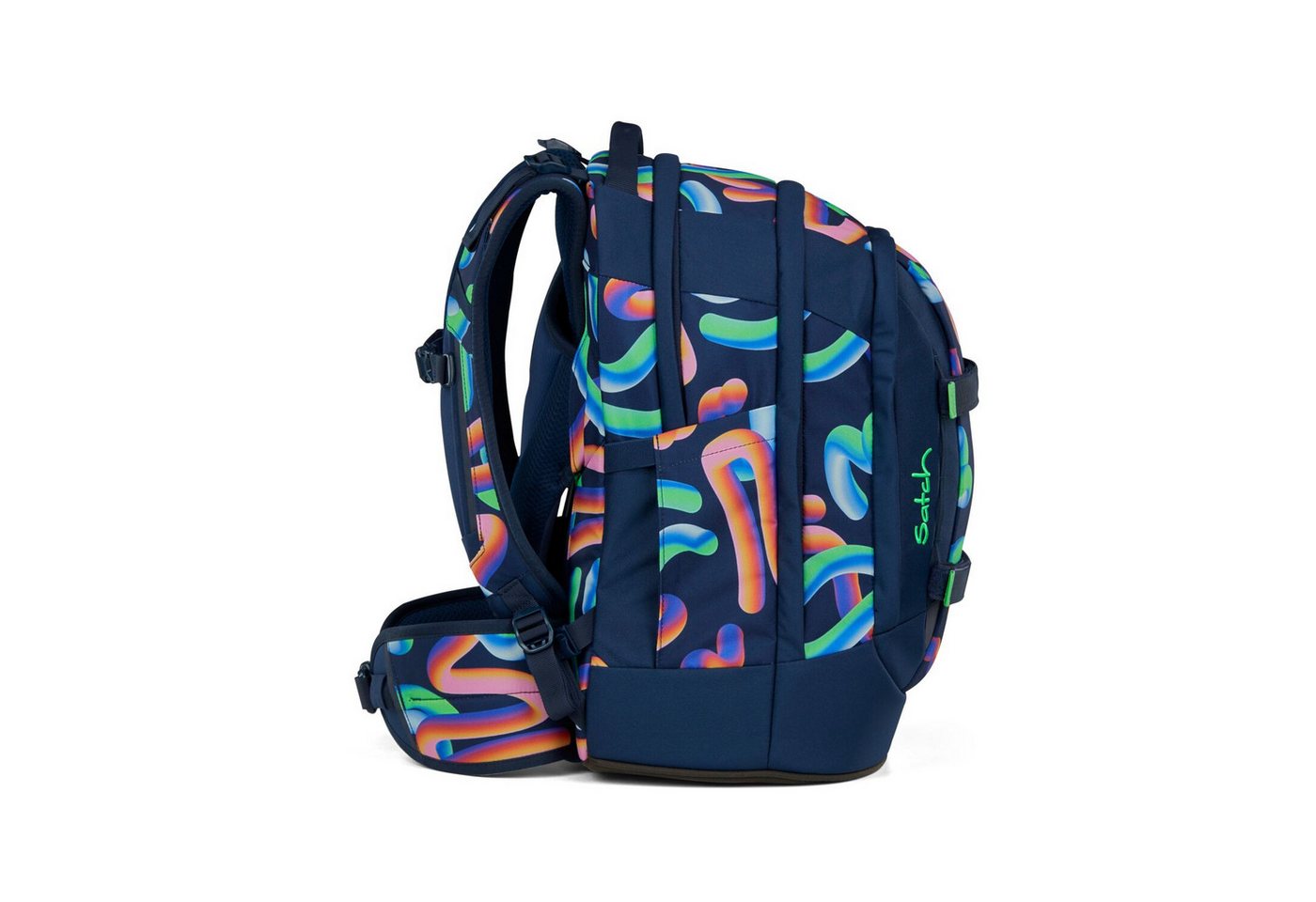 Satch Schulranzen Schulrucksack-Set PACK Crazy Twist 3-teilig (3-teilig), ergonomisch, Your-Size-System: auf Körpergröße anpassbar – Bild 3 von 5