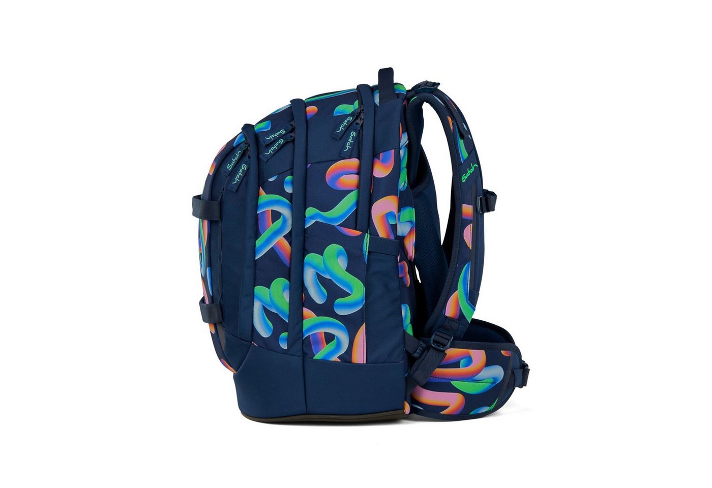 Satch Schulranzen Schulrucksack-Set PACK Crazy Twist 3-teilig (3-teilig), ergonomisch, Your-Size-System: auf Körpergröße anpassbar – Bild 5 von 5