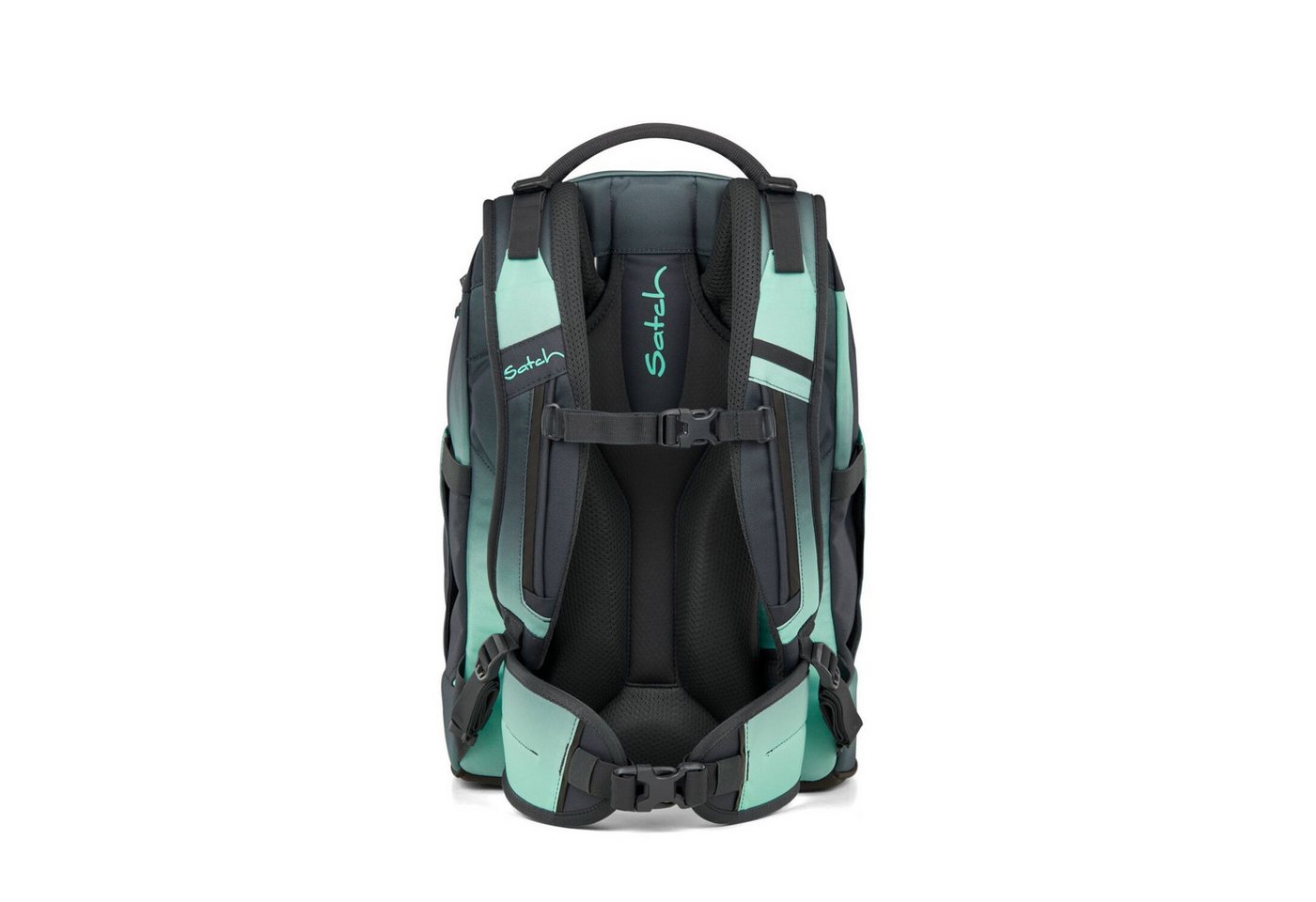 Satch Schulranzen Schulrucksack-Set PACK Gradient Mint 3-teilig (3-teilig), ergonomisch, Your-Size-System: auf Körpergröße anpassbar – Bild 4 von 5