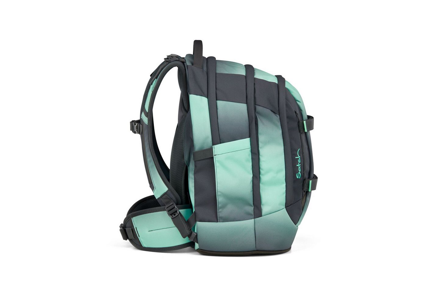 Satch Schulranzen Schulrucksack-Set PACK Gradient Mint 3-teilig (3-teilig), ergonomisch, Your-Size-System: auf Körpergröße anpassbar – Bild 3 von 5