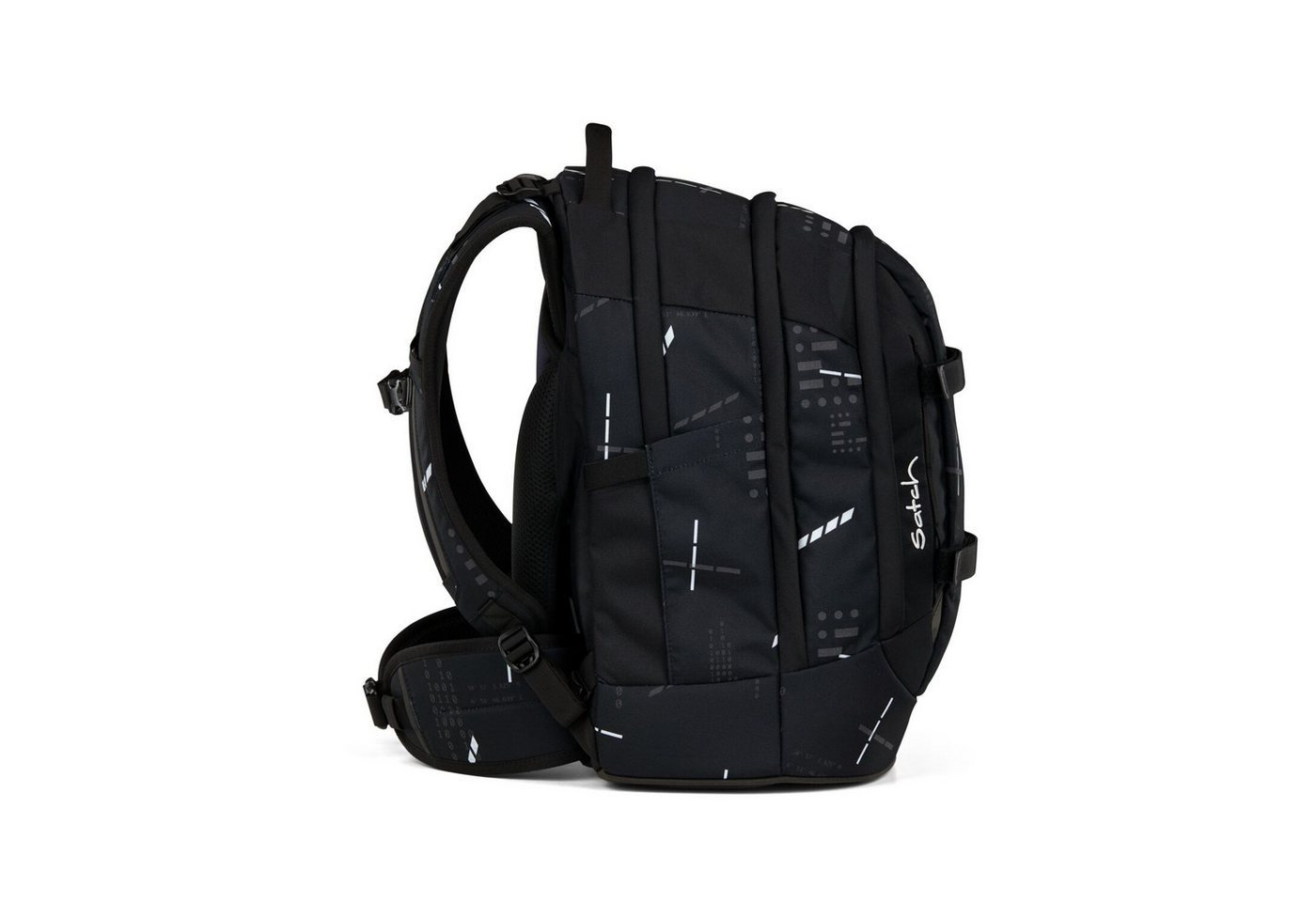 Satch Schulranzen Schulrucksack-Set PACK Ninja Matrix 3-teilig (3-teilig), ergonomisch, Your-Size-System: auf Körpergröße anpassbar – Bild 4 von 5
