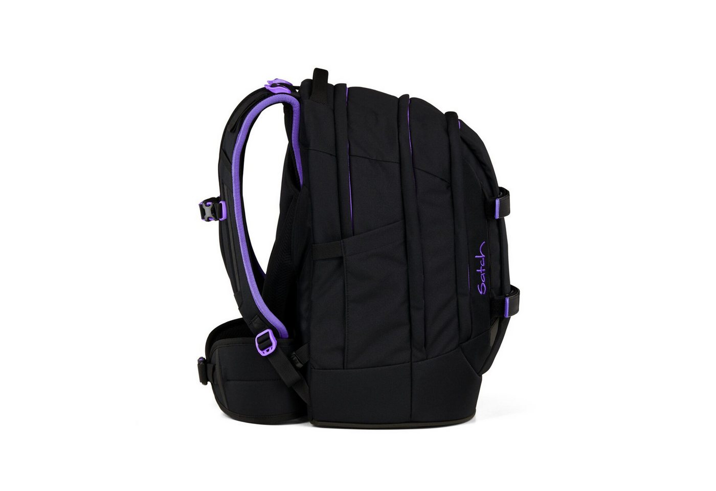Satch Schulranzen Schulrucksack-Set PACK Purple Phantom 2-teilig (2-teilig), ergonomisch, Your-Size-System: auf Körpergröße anpassbar – Bild 3 von 5