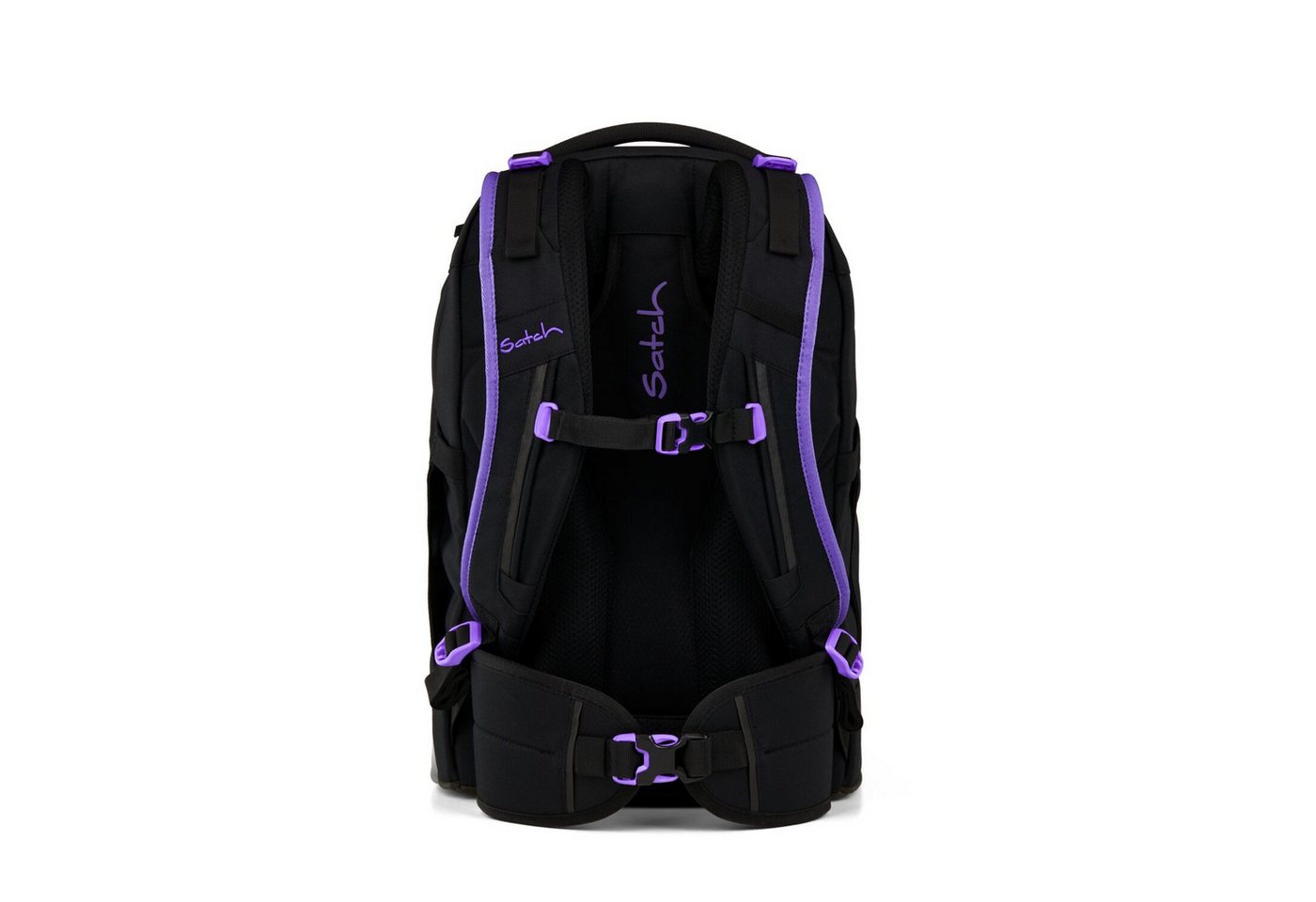 Satch Schulranzen Schulrucksack-Set PACK Purple Phantom 3-teilig (3-teilig), ergonomisch, Your-Size-System: auf Körpergröße anpassbar – Bild 4 von 5