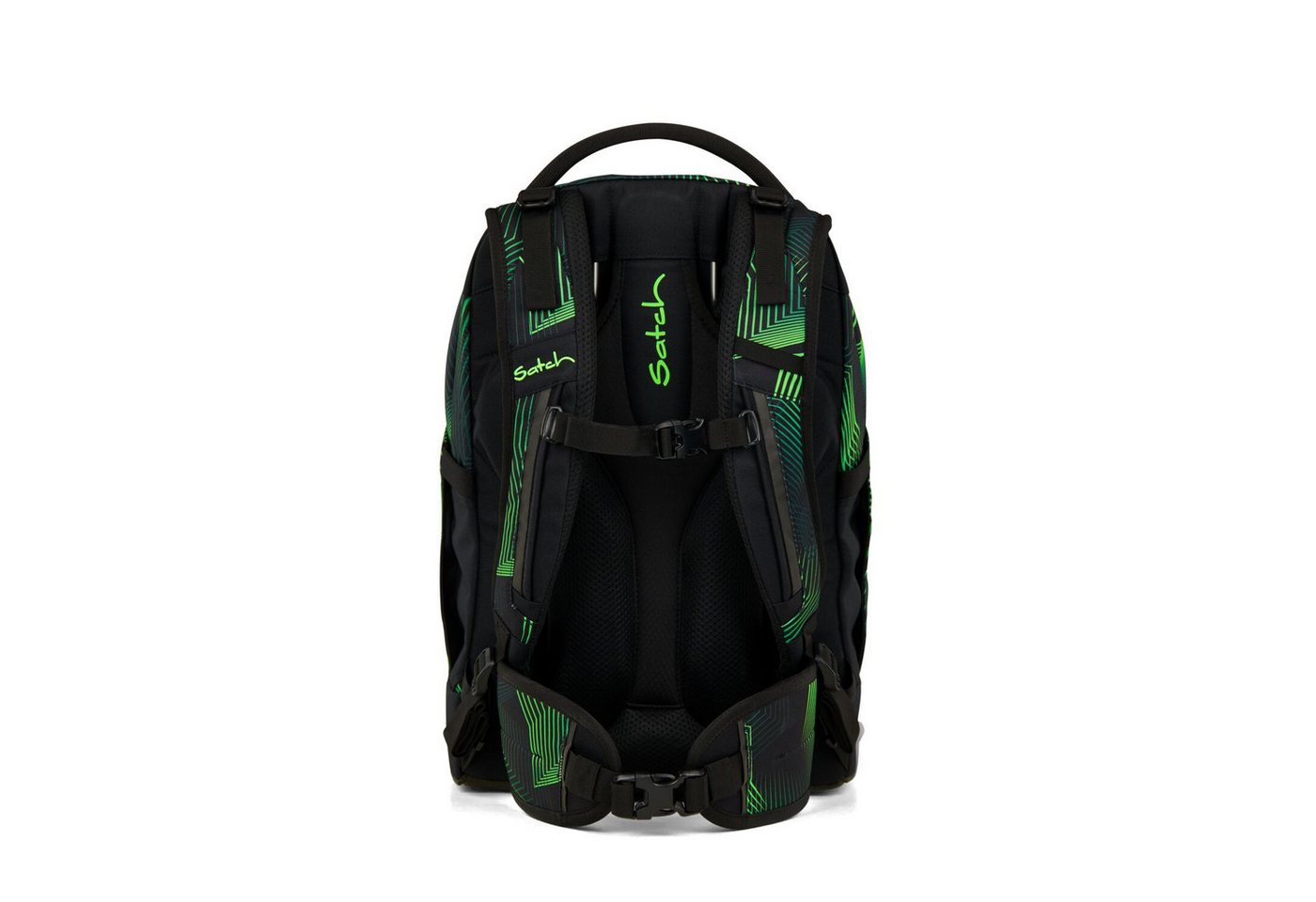 Satch Schulranzen Schulrucksack-Set PACK Seismic Green 3-teilig (3-teilig), ergonomisch, Your-Size-System: auf Körpergröße anpassbar – Bild 4 von 5