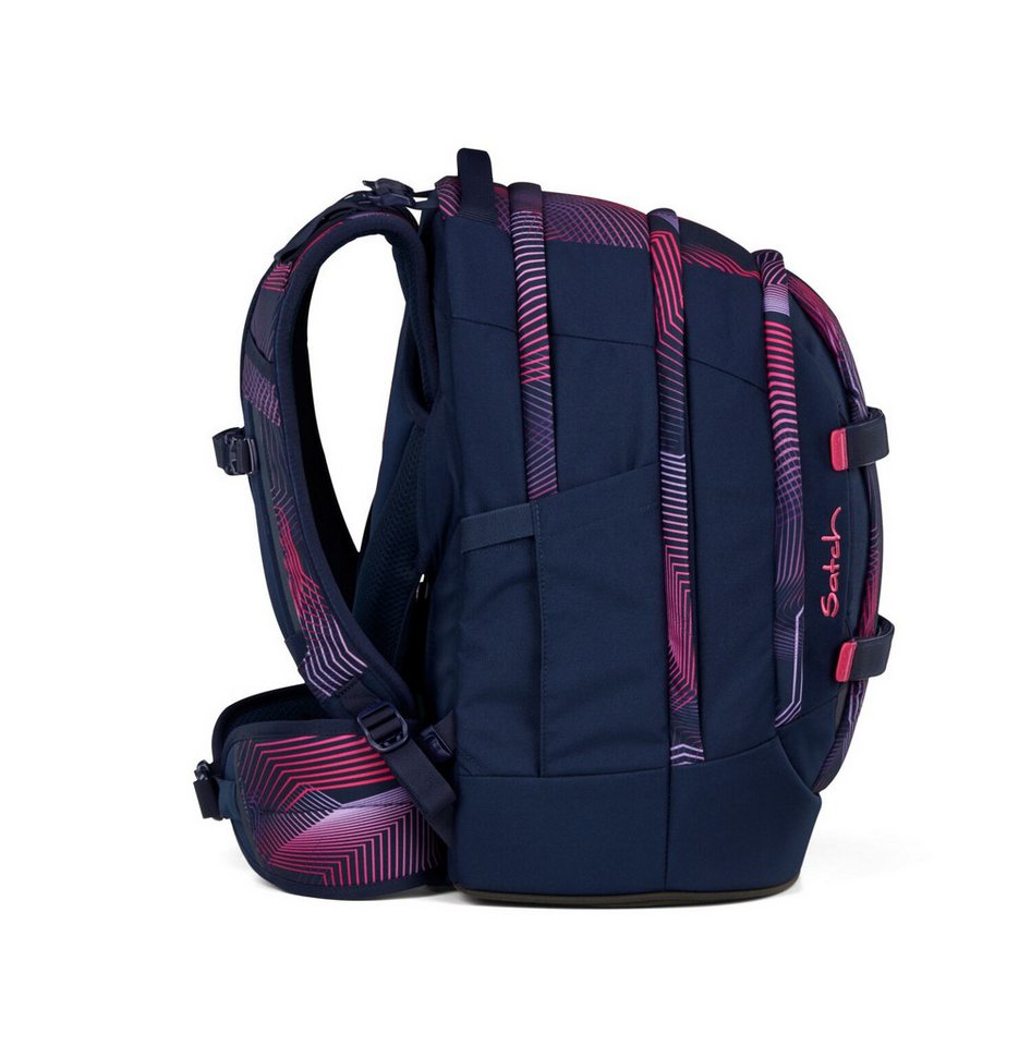 Satch Schulranzen Schulrucksack-Set PACK Seismic Pink 3-teilig (3-teilig), ergonomisch, Your-Size-System: auf Körpergröße anpassbar – Bild 3 von 5